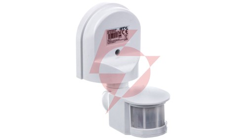 Czujnik ruchu CR-2, max 1200W, AC220-240V, 50/60Hz, kąt działania 180*, zasięg 8m 1,8-2,5m, IP44,