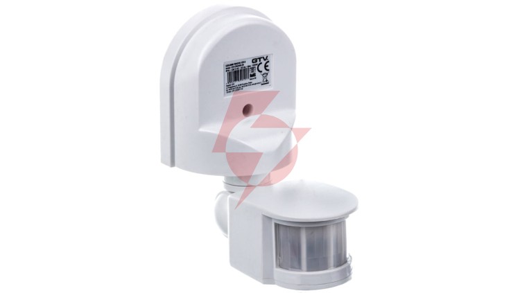 Czujnik ruchu CR-2, max 1200W, AC220-240V, 50/60Hz, kąt działania 180*, zasięg 8m 1,8-2,5m, IP44,
