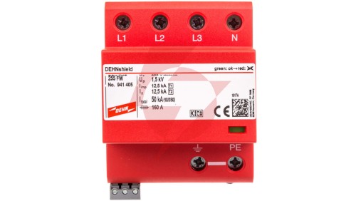 Ogranicznik przepięć Typ T1+T2 4P 12,5kA/50kA 1,5kV DEHNshield TNS 255 FM 941405