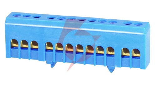 N12H kolor niebieski 12x16mm2 Listwa zaciskowa neutralna IP20 MAD1012N15