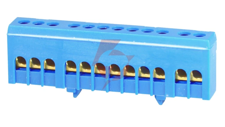 N12H kolor niebieski 12x16mm2 Listwa zaciskowa neutralna IP20 MAD1012N15