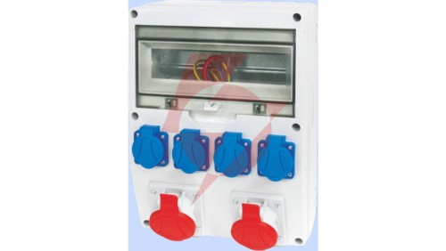 Rozdzielnica stacjonarna 14 modułów, 2x16A 3P+N+Z, 4x16A 2P+Z IP54 typ RSE-05 942100