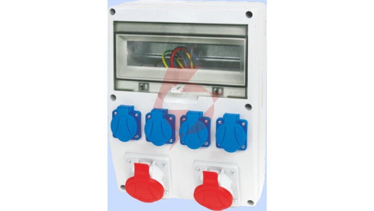 Rozdzielnica stacjonarna 14 modułów, 2x16A 3P+N+Z, 4x16A 2P+Z IP54 typ RSE-05 942100
