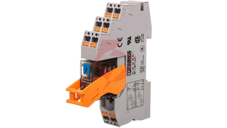 Przekaźnik interfejsowy z zaciskami push-in 2P 8A 24V DC RIF-1-RPT-LDP-24DC/2X21MS 2905291