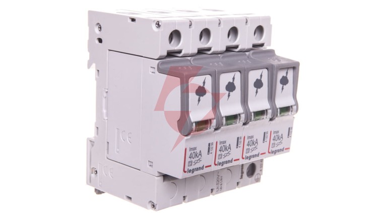 Ogranicznik przepięć Typ T2 4P 40kA 1,7kV ON 300 TT, TN (TNC, TNS) 412243
