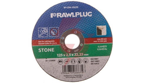 Ściernica korundowa do cięcia i szlifowania kamienia 125x22,23mm RT-CDS-125/25