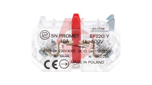Element łączeniowy rozwierny EF22GY do przycisków sterowniczych serii NEF22 i NEK22M W0-Ł EF22GY