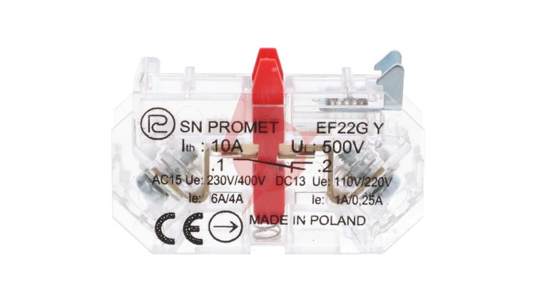 Element łączeniowy rozwierny EF22GY do przycisków sterowniczych serii NEF22 i NEK22M W0-Ł EF22GY
