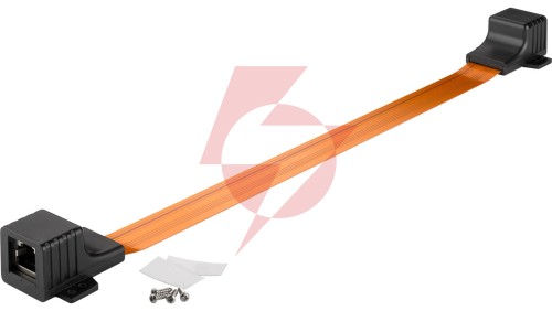 Przepust okienny teleinformatyczny płaski RJ45 - RJ45 0,25m 71411