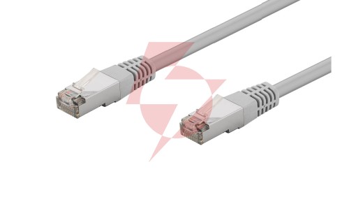 Kabel krosowy patchcord F/UTP kat.5e CCA szary 1m 73077