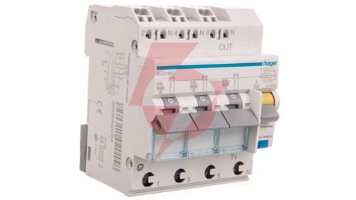 Wyłącznik różnicowo-nadprądowy RCBO 3x1P+N B16A 0,03A Typ A 6kA RCBO ADZ316D