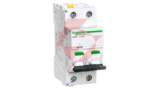 Wyłącznik nadprądowy 1P+N C 25A 10kA AC iC60H-C25-1N Acti9 A9F07625