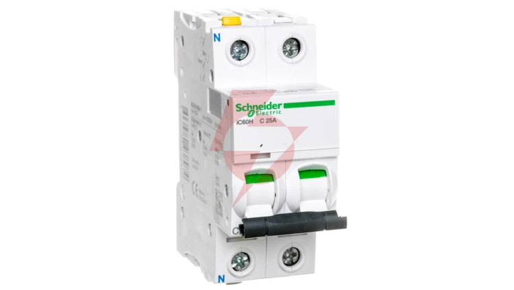 Wyłącznik nadprądowy 1P+N C 25A 10kA AC iC60H-C25-1N Acti9 A9F07625