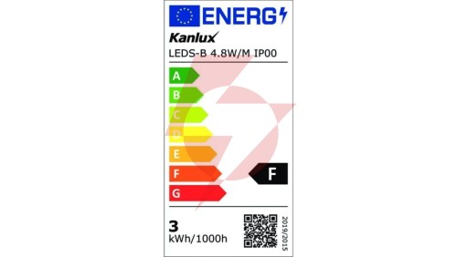 Taśma LED 12V LEDS-B 4.8W/M IP00-CW 500lm/m 6500K IP00 FPC rolka 5mb 24518