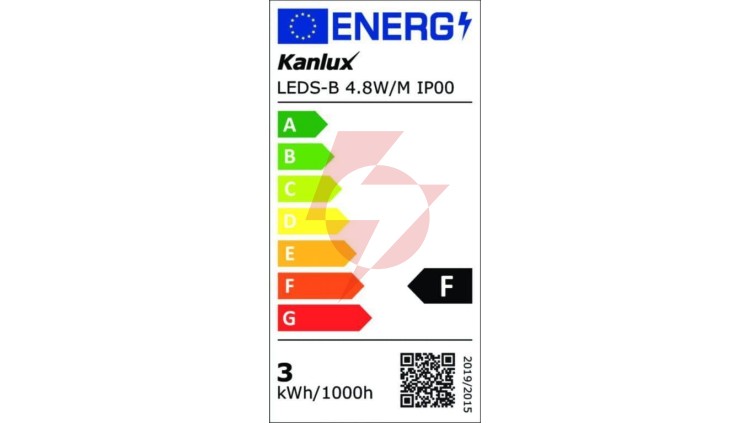 Taśma LED 12V LEDS-B 4.8W/M IP00-CW 500lm/m 6500K IP00 FPC rolka 5mb 24518