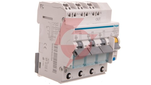 Wyłącznik różnicowo-nadprądowy RCBO 3x1P+N B10A 0,03A Typ A 6kA RCBO ADZ310D
