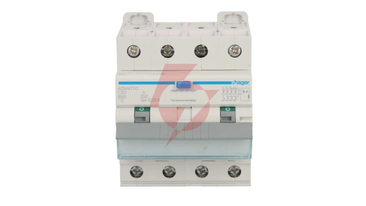Wyłącznik różnicowo-nadprądowy RCBO 4P C20A 0,03A Typ A 6kA RCBO ADM470C