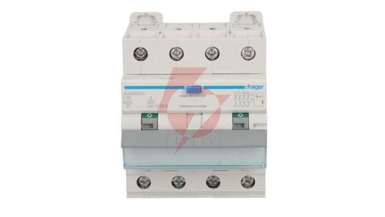 Wyłącznik różnicowo-nadprądowy RCBO 4P C10A 0,03A Typ A 6kA RCBO ADM460C