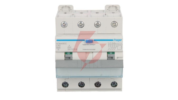 Wyłącznik różnicowo-nadprądowy RCBO 4P C40A 0,03A Typ A 6kA RCBO ADM490C