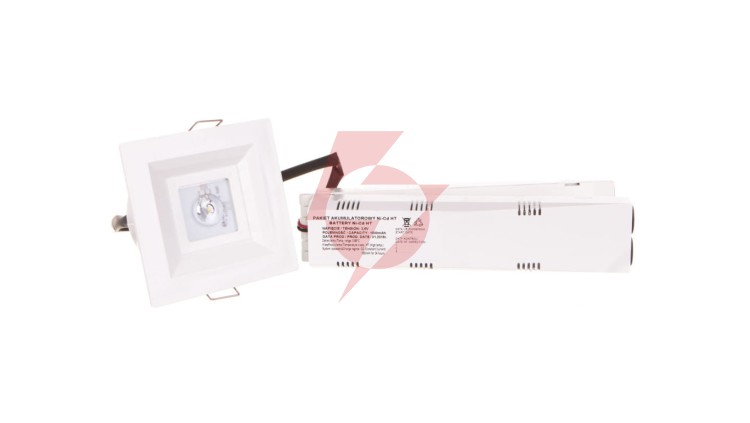 Oprawa awaryjna LOVATO P ECO LED 1W 120lm (opt. otwarta) 1h jednozadaniowa biała LVPO/1W/E/1/SE/AT/WH
