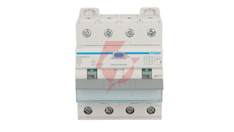 Wyłącznik różnicowo-nadprądowy RCBO 4P C32A 0,03A Typ A 6kA RCBO ADM482C