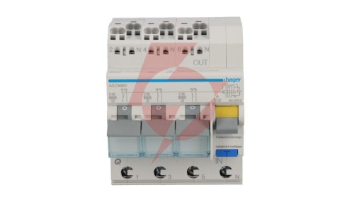Wyłącznik różnicowo-nadprądowy RCBO 3x1P+N C16A 0,03A Typ A 6kA RCBO ADZ366D