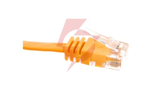 Kabel krosowy płaski patchcord U/UTP kat.6 żółty 2m 96414