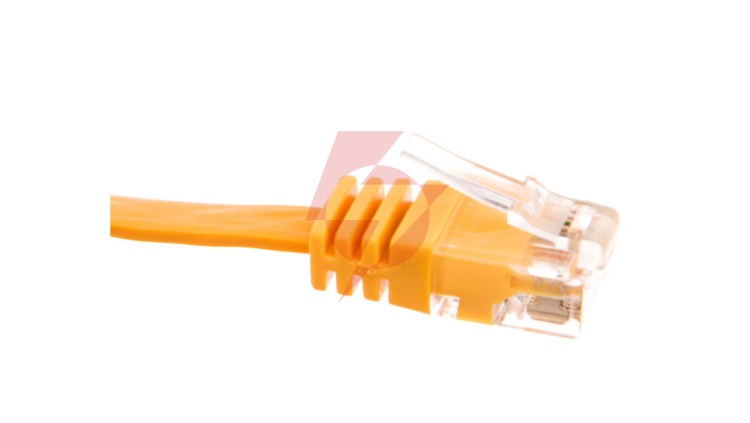 Kabel krosowy płaski patchcord U/UTP kat.6 żółty 2m 96414