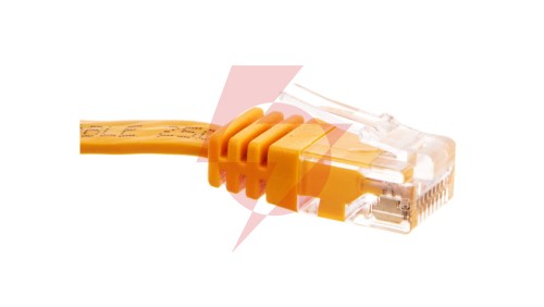 Kabel krosowy płaski patchcord U/UTP kat.6 żółty 3m 96420