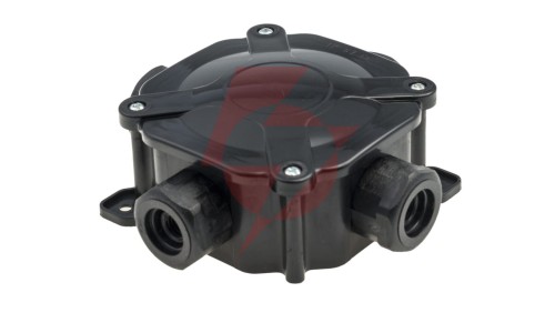 Puszka n/t hermetyczna PH PG16 75x75x33 5x4mm2 IP67 czarna A.0035C
