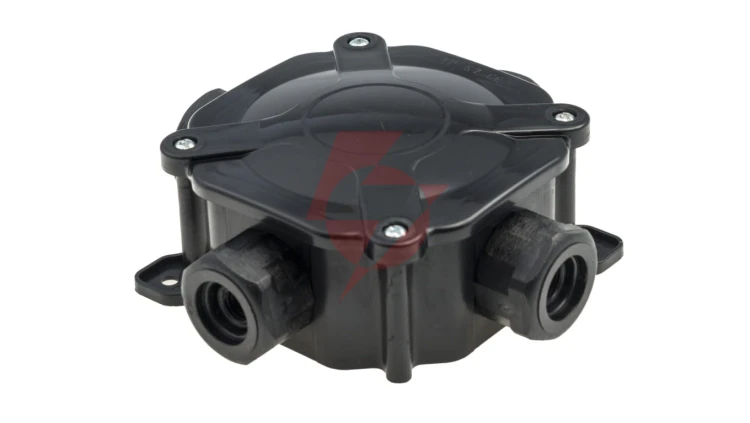 Puszka n/t hermetyczna PH PG16 75x75x33 5x4mm2 IP67 czarna A.0035C