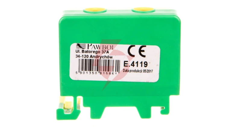 Złączka szynowa ochronna 1x50mm2 zółto-zielona E.4119/CU