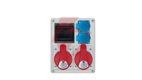 Rozdzielnica R-BOX 240 4S 2x32A/5P 2x250V puste okno, b/R IP44 B.1703