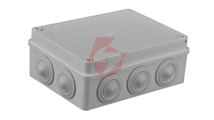 Puszka n/t hermetyczna 190x140x70 10 dławików IP65 szara S-BOX 406