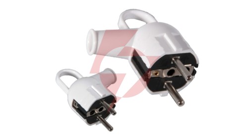 Wtyczka prosta z/u 16A 250V UNISCHUKO WT-16 biała D.3101N