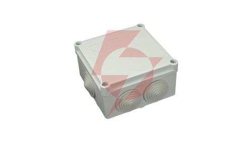 Puszka n/t hermetyczna 100x100x50 6 dławików IP65 szara S-BOX 106