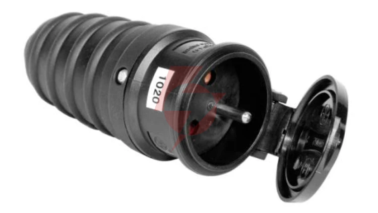 Gniazdo przenośne gumowe z/u 16A 250V IP44 D.3157