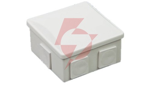 Puszka n/t hermetyczna 80x80x40 klik 6 dławików(kwadrat) IP44 szara S-BOX 036