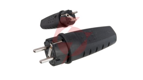 Wtyczka gumowa z/u 16A 250V IP44 LUX D.3158L