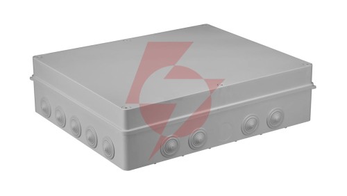 Puszka n/t hermetyczna 460x380x120 18 dławików IP65 szara S-BOX 806