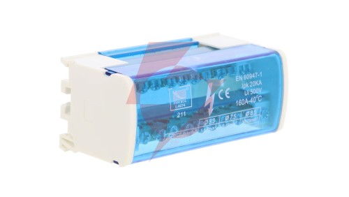 Blok rozdzielczy 125A 500V 2P 11-zaciskowy E.4074