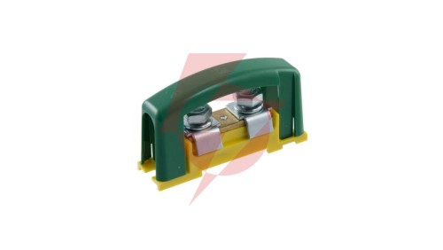 Zacisk ochronny 2x35mm2 żółto-zielony z pokrywą na szynę TH35 E.4121P