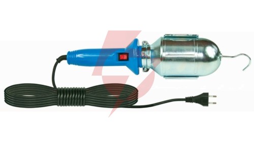 Oprawa warsztatowa 60W E27 niebieska /H05RN-F 2x0,75 5m/ IP20 D.3031G