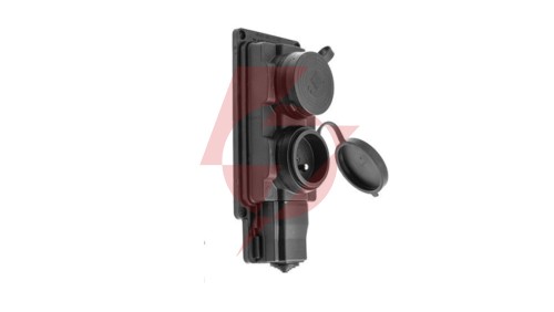 Listwa /rozgałęźnik/ do przedłużacza 2-gniazda z/u gumowe czarne IP44 D.3159/2