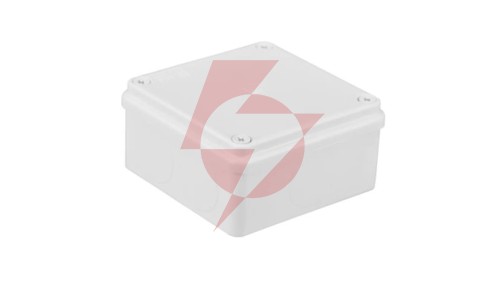 Puszka n/t hermetyczna 100x100x50 bez dławików IP65 biała S-BOX 116B