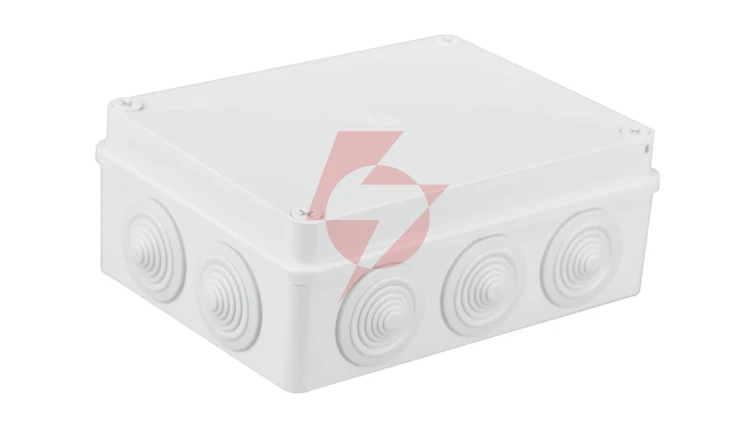 Puszka n/t hermetyczna 190x140x70 10 dławików IP65 biała S-BOX 406B