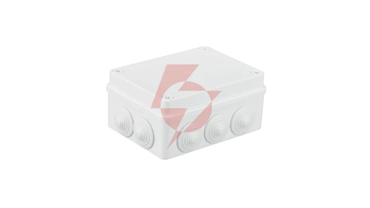 Puszka n/t hermetyczna 150x110x70 10 dławików IP65 biała S-BOX 306B