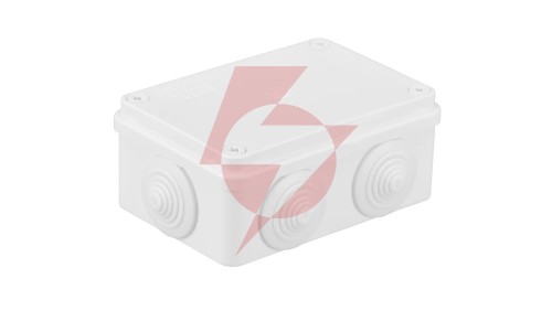 Puszka n/t hermetyczna 120x80x50 6 dławików IP65 biała S-BOX 206B