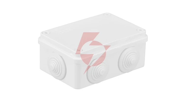 Puszka n/t hermetyczna 120x80x50 6 dławików IP65 biała S-BOX 206B