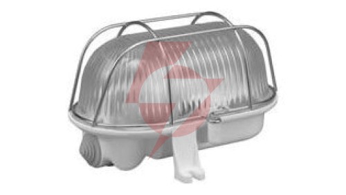 Oprawa kanałowa OWAL 60 E27 z siatką metalową IP44 biała D.3166
